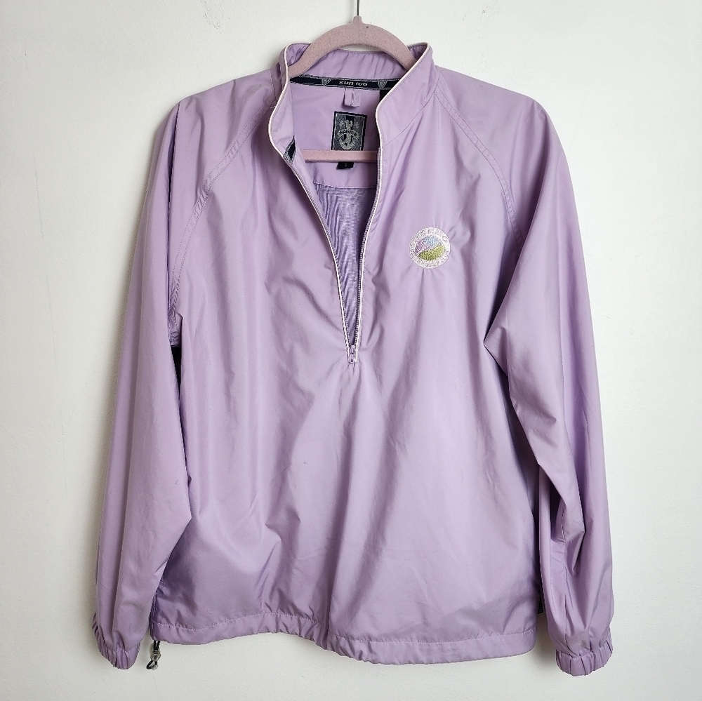 Sunice Okemo Valley Golf Club Ludlow, Vt.1/4 Zipper Mock Collar Windbreaker Sz S